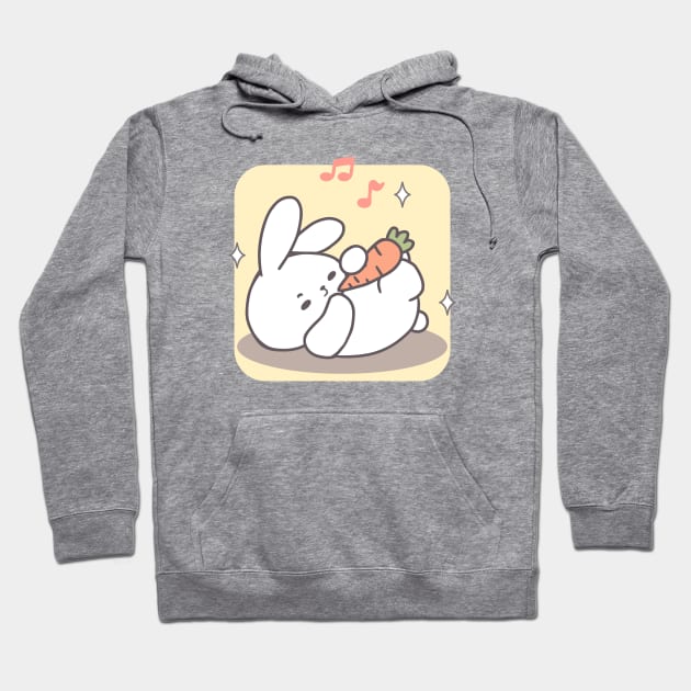 Hop into Happiness of Yoga in the Hoppy Bunny Pose! Hoodie by LoppiTokki